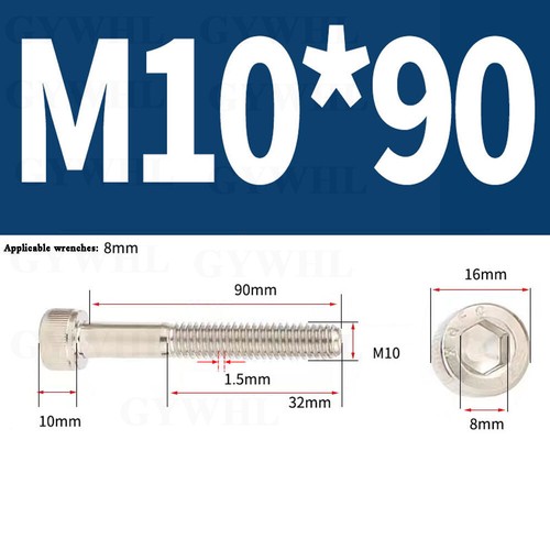 Nickel Plated Cap Screws Hexagon Socket Head Allen Key Bolts High Tensile 12.9 - Picture 183 of 254