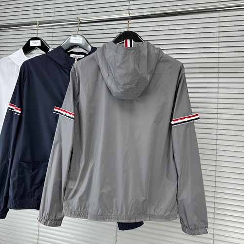 Thom Browne Womens Double Long-sleeved Hooded Sunscreen Casual Loose Zip Jacket - Picture 20 of 27