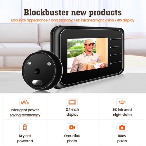 Wireless Door Peephole Camera Doorbell Viewer Monitor Digital Night Vision K6C6 - Picture 2 of 12