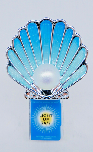 BATH & BODY WORKS BLUE SHELL WITH PEARL WALLFLOWERS PLUGIN NIGHT LIGHT UP 24/7 - Picture 8 of 12