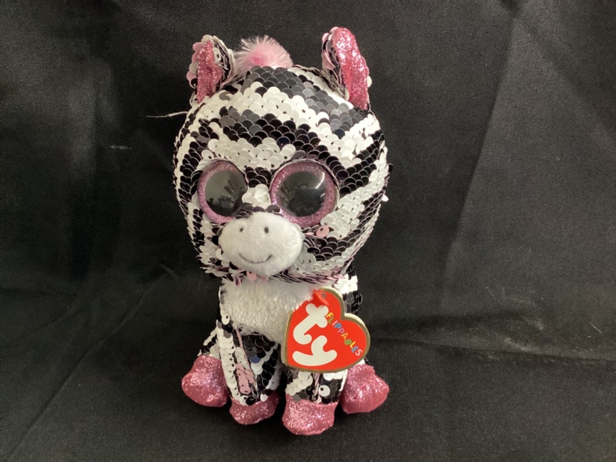 Ty Beanie Babies 36672 Flippables Regular Zoey The Zebra for