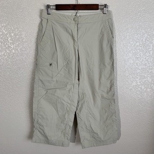 Nylon Cropped Pants Beige Size 