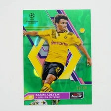 Karim Adeyemi Borussia Dortmund Topps Finest UEFA CC 2022-23 Green Lava /99 #31