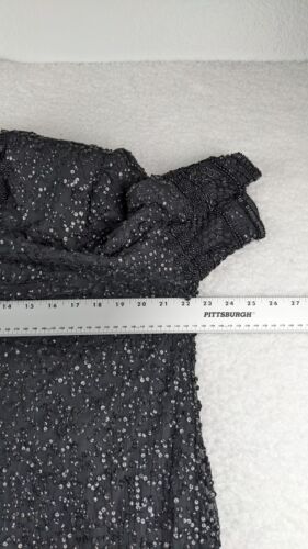 Vintage Brilliante By J.A Women's Black Beaded 100% Silk Dress 1X *BAD ZIP* - Picture 3 of 9