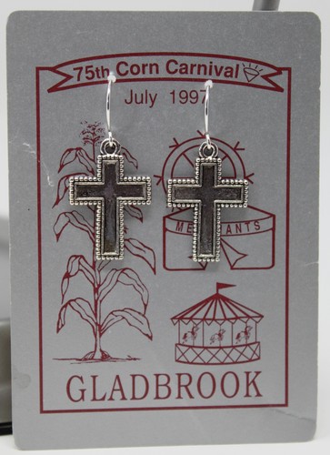 4 Paar handgefertigte Teeny-kleine Ohrringe-Schiffsrad-Seestern-Kreuze-Herzen - Bild 7 von 11