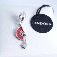 PANDORA Spanish Fan Dangle Charm 797879EN09 Travel with Box #33