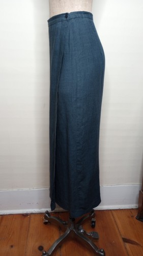 Eileen Fisher Wrap Skirt Gray Linen or Linen Blend Midi 30" waist 37" length - Picture 5 of 8