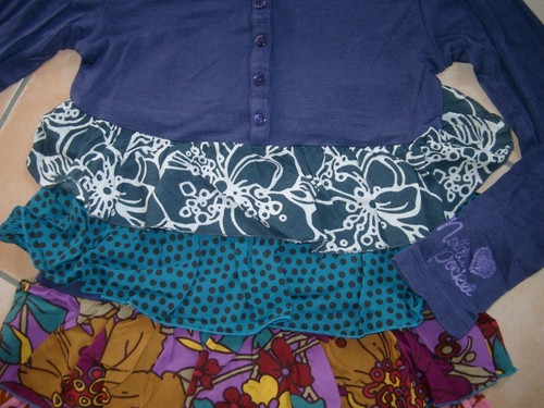 (255) Süßes Nolita Pocket Girls Materialmix Kleid + Volants & Logo Druck gr.104 - Bild 3 von 3
