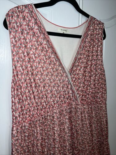 Max Studio Dress Strawberry Fruit Sleevelss Chiffon Midi Plus 2x Cottage Core - Picture 2 of 14