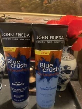 John Frieda Blue Crush for Brunettes Blue SHAMPOO AND CONDITIONER 8.3 Fl Oz each