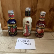 (3) Vtg Vintage 1990s Assorted Arizona Iced Tea Glass Bottle Collectible Lot