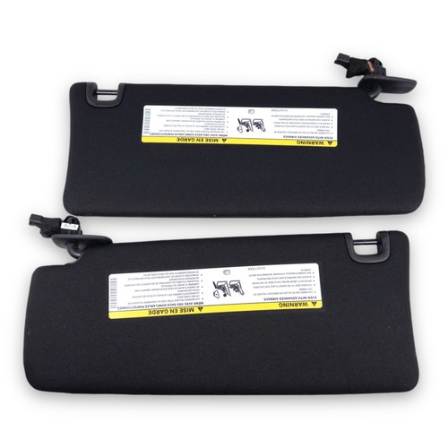 2011-2014 Dodge Dart Driver & Passenger Side Sun Visor Pair Set Black - Picture 6 of 8