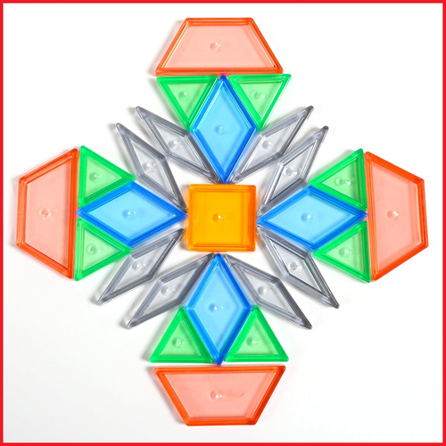 22108 Transparent Pattern Blocks - Mini Jar - Plastic Pattern Blocks - Practice - Picture 6 of 7