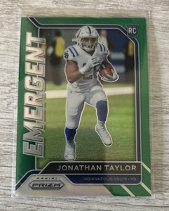 2020 Panini Prizm Emergent Green Prizm Jonathan Taylor #4 Rookie RC