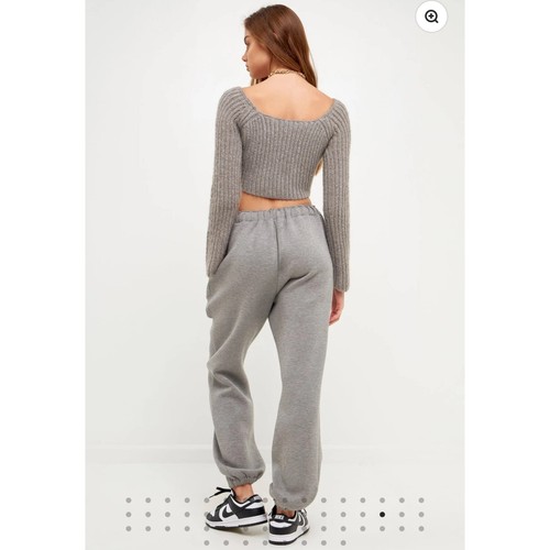 Grey Lab Scuba knit high rise sweat pants, Heather gray, Size M N32 - Picture 2 of 10