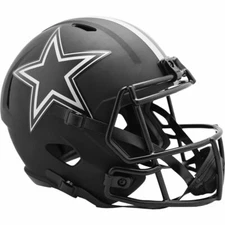 DALLAS COWBOYS Black Eclipse NFL Full Size Replica Football Helmet