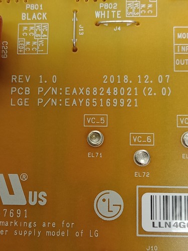 ORIGINAL LG 65NAN086TNA POWER SUPPLY BOARD EAX68248021(2.0)_EAY65169921 - Picture 2 of 4