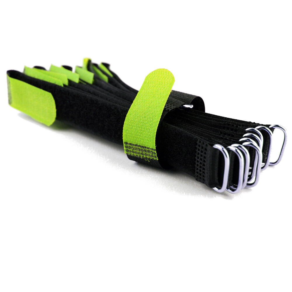 10x Goodymax Klettkabelbinder – Rot, Gleiche Seite, Mit Metallöse – Klettband