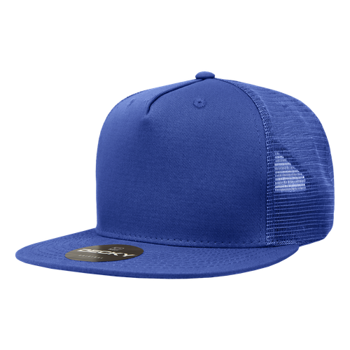 Decky 5 Panel High Profile Structured Cotton Blend Trucker - 1040 - Picture 47 of 61