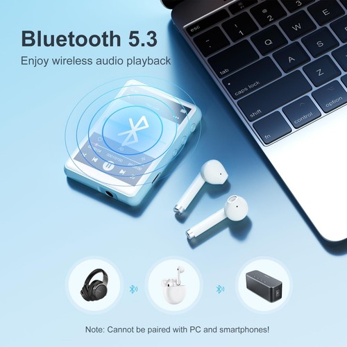 MECHEN 64GB MP3 Player Bluetooth 5.3, 2.4" Full Touch Scree w/ Speaker, FM Radio - Picture 23 of 34