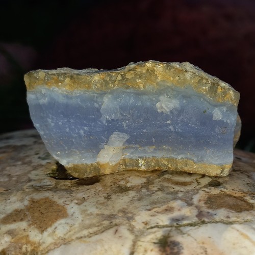 Ágata lagia calcedonia azul NY jardín zen piedras preciosas retórica tranquilidad interior ágata - Imagen 2 de 4