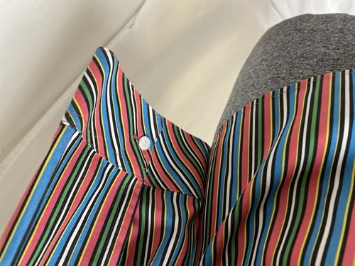 Foxcroft Top Size 18 Wrinkle Free Blouse Shaped Fit Multi Stripe Easy Care Shirt - Picture 11 of 21