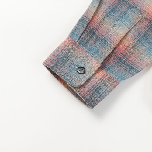 Maison Margiela MM6 Plaid Long Sleeved Shirt Unisex Loose Style Size L - Picture 6 of 12