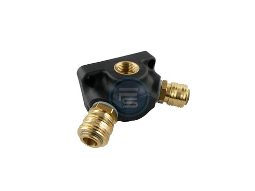 Wanddose mit Druckluftkupplung NW7,2 Verteiler Schwarz G 1/2" Fittings Druckluft - Bild 4 von 5