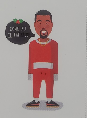 Cartoline natalizie natalizie grafiche in scatola confezione 15 pezzi con buste Snoop 50 centesimi Kanye - Foto 9 di 15
