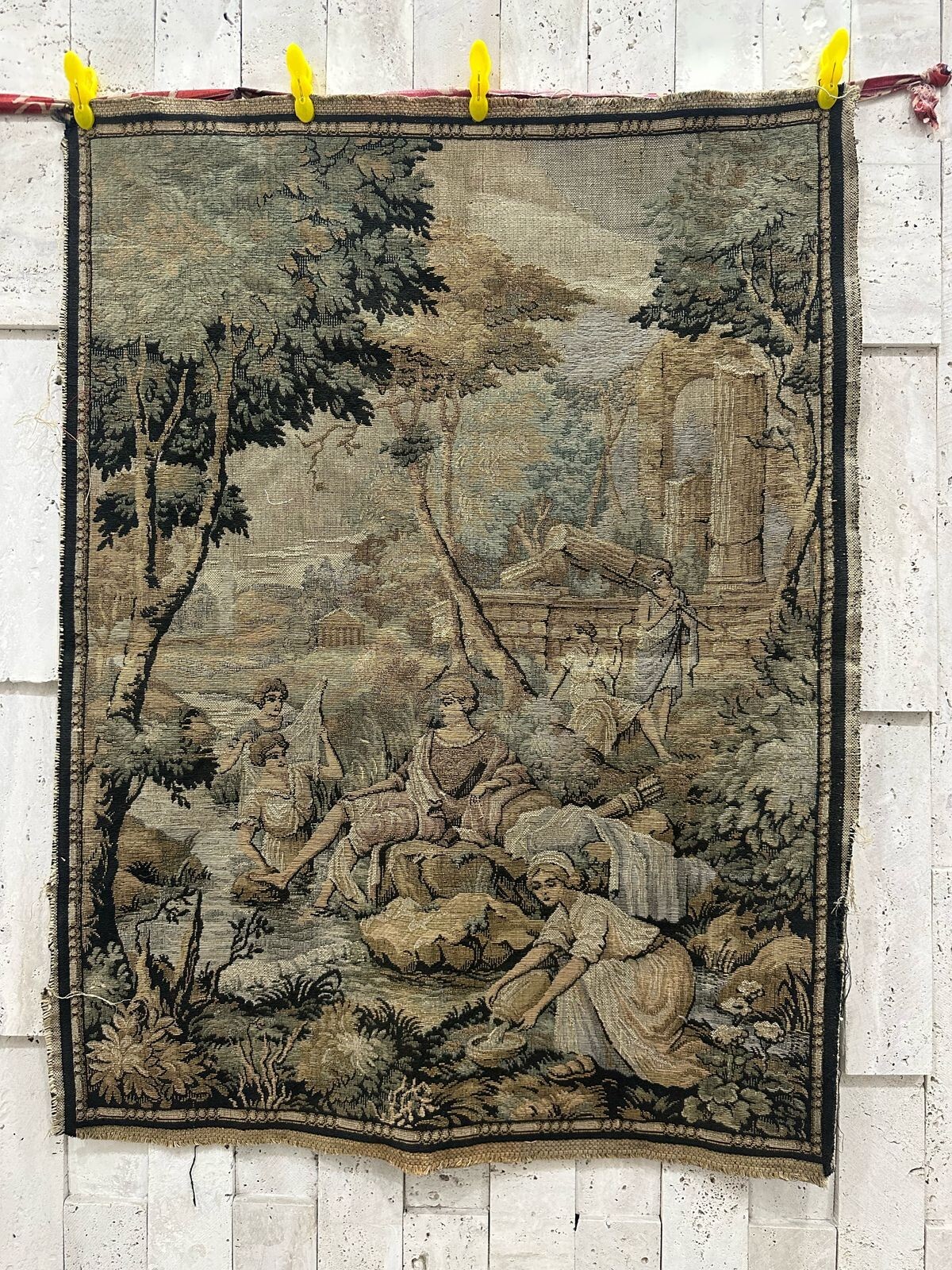 Vintage French Tapestry Wall Hanging Goblin Home Decor Tapestry  85 x 64 cm