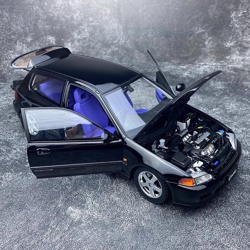 LCD 1:18 Honda Civic EG6 SIR lega modello pressofuso regali auto nero / blu / rosso - Foto 11 di 23