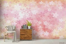 3D Floral Seamless Wallpaper Wall Mural Removable Self-adhesive Sticker7331