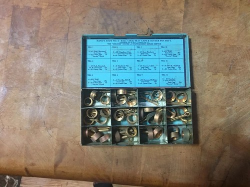 Vintage Handy Andy Tin Container W/ Contents # 6 Ballcock 1930’s - Picture 11 of 12