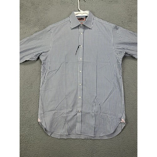 Pink Thomas Pink Shirt Mens 16-34.5 41-87cm Grey Twin Collection Button Down NEW - Picture 1 of 9