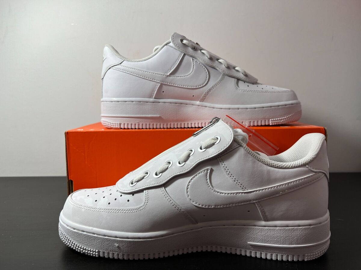 Nike Air Force 1 07 Shroud AF1 White Lace-In Zipper Men's Size 9