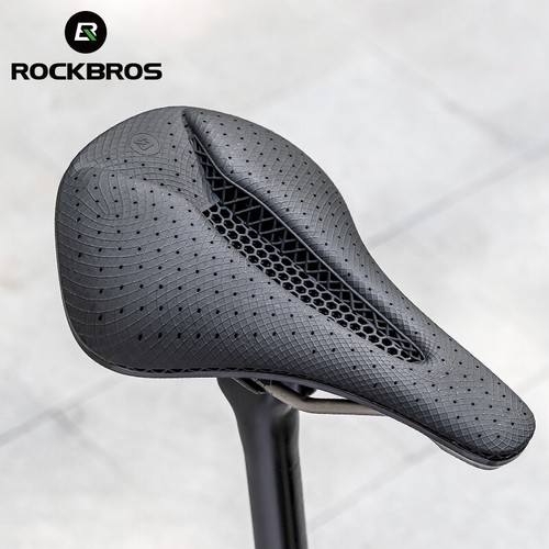 ROCKBROS 3D Printed Bicycle Hollow Saddle Ultralight MTB Road Bike Seat Cushion - Picture 3 of 14