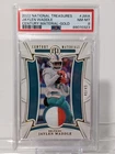 2022 National Treasures Jaylen Waddle Century Material Gold /49 CEN-JWA PSA 8