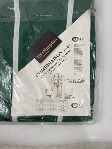 ☀️Deadstock Double Zipper Work Coveralls Mechanic Jumpsuit, Cotton/Poly, Mens M - Picture 10 of 11