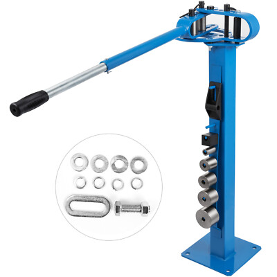 Manual Bench Bender 7 Dies 1/"-3/" Pipe Bender Pedestal Fabrication Slip Roll