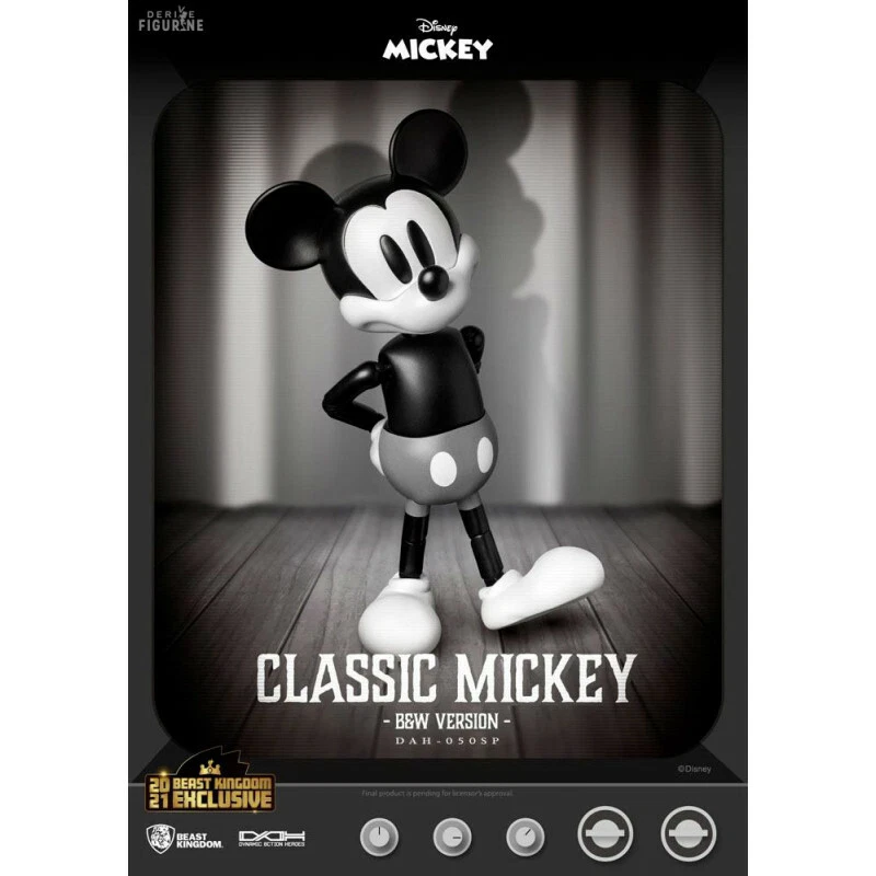 Disney MICKEY MOUSE Classic Black & White TOPOLINO EXCLUSIVE Figure DAH-050SP - Immagine 3 di 3