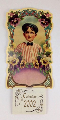 Posten 6 neue Victorian Gallery 2002 Kalender Junge Streifen Shirt Stiefmütterchen Sammelalbum - Bild 3 von 7