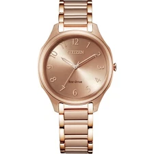 Citizen Women's Eco-Drive Weekender Rose Gold Tone Watch 35MM EM0758-58X
