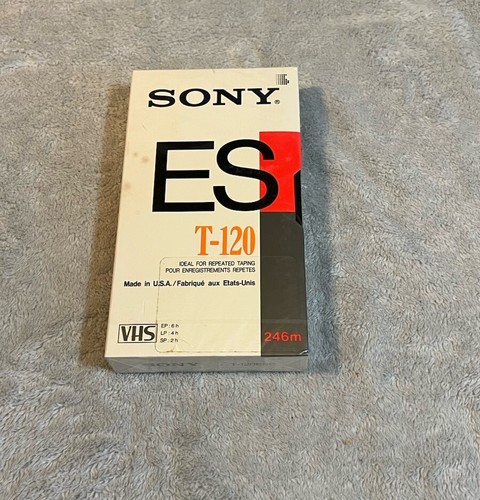 Sony ES T120 Enregistrement Répété Mystère 6 Heures Enregistrement Vidéo Cassette VHS Tape  - Photo 1/4