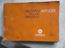 HILLMAN AVENGER    DRIVERS   HANDBOOK