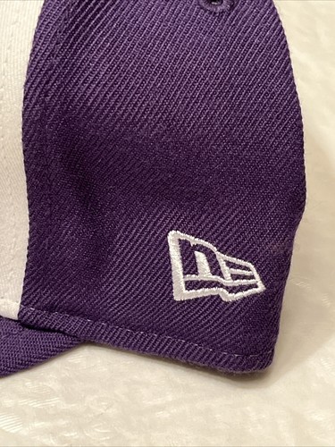 NEW NWT New Era 59fifty LSU Tigers 7 3/4 fitted hat purple white WOOL - Picture 10 of 10