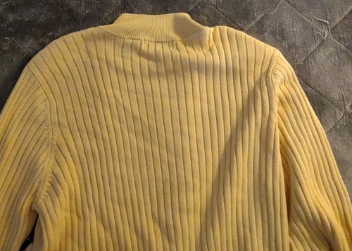 NWT Lord & Taylor Exclusively for You Knit Sweater Cotton Ladies Sz L Maize. SSH - Picture 10 of 10