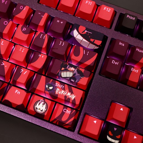 Anime Gengar DIY Cherry Height PBT Dye-sub Keycaps for Cherry MX 108 Keyboard - Afbeelding 5 van 7