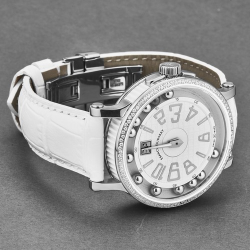 Franck Dubarry para mujer ""Crazy Balls"" esfera blanca correa de cuero blanco suiza CB-03-08 - Imagen 2 de 4
