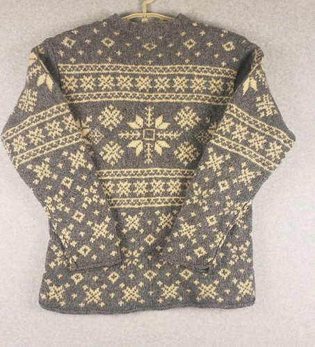 J Crew Herren Pullover Sweater 100% Wolle Rollsaum Fair Isle XS Snowflake Nordic - Bild 2 von 7