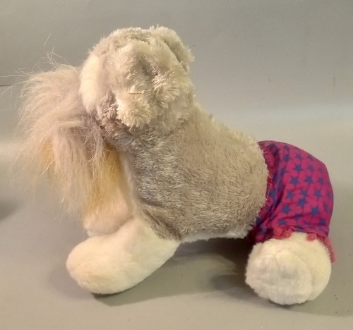 Webkinz Schnauzer Dog Plush. 8" Long. No Code. Ganz. Fancy Pants On. - Picture 2 of 6